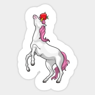 Unicorn Apple Fruit Sticker